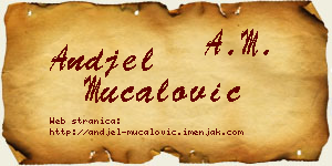 Anđel Mučalović vizit kartica